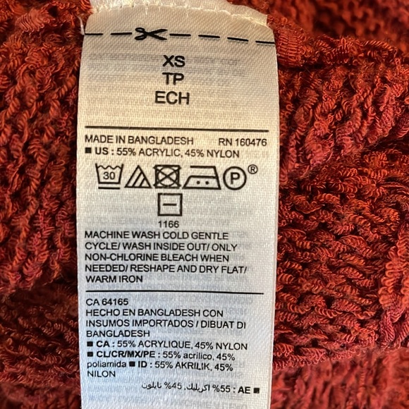 Old Navy Oversized Red Maroon Open Front Knit Cardigan Size XS - Picture 12 of 12